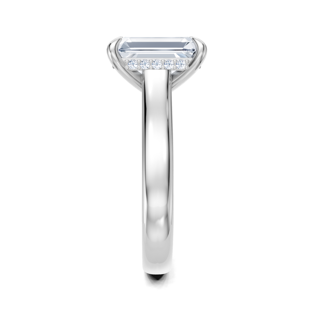 Image for Aurore Side Stone Engagement Ring | Platinum