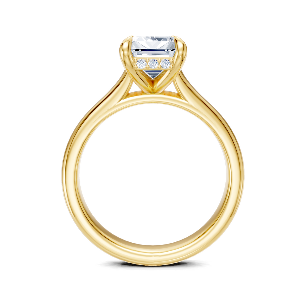 Image for Aurore Side Stone Engagement Ring | 14k Yellow Gold