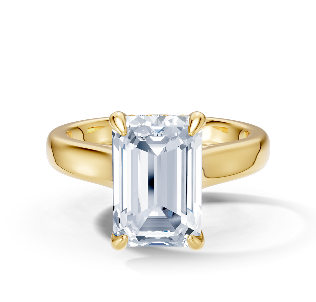 Image for Aurore Side Stone Engagement Ring | 18k Yellow Gold