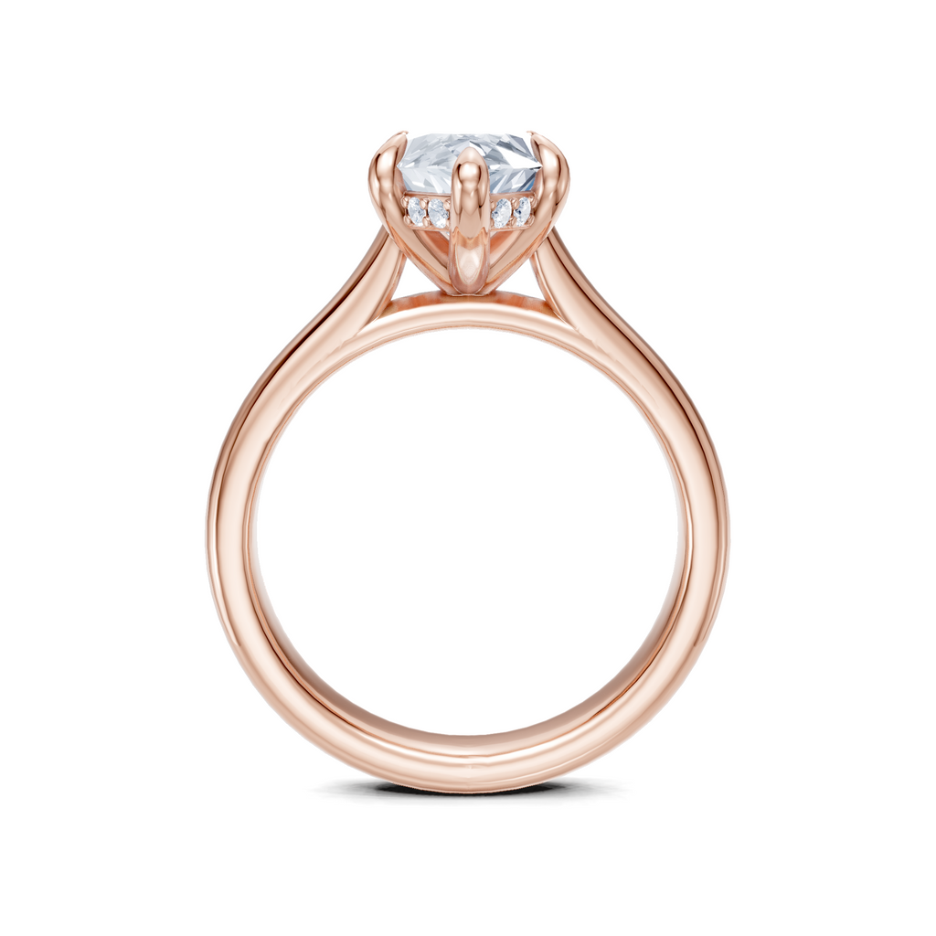 Image for Aurore Side Stone Engagement Ring | 18k Rose Gold