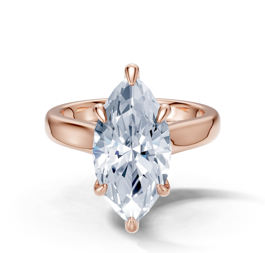 Image for Aurore Side Stone Engagement Ring | 18k Rose Gold
