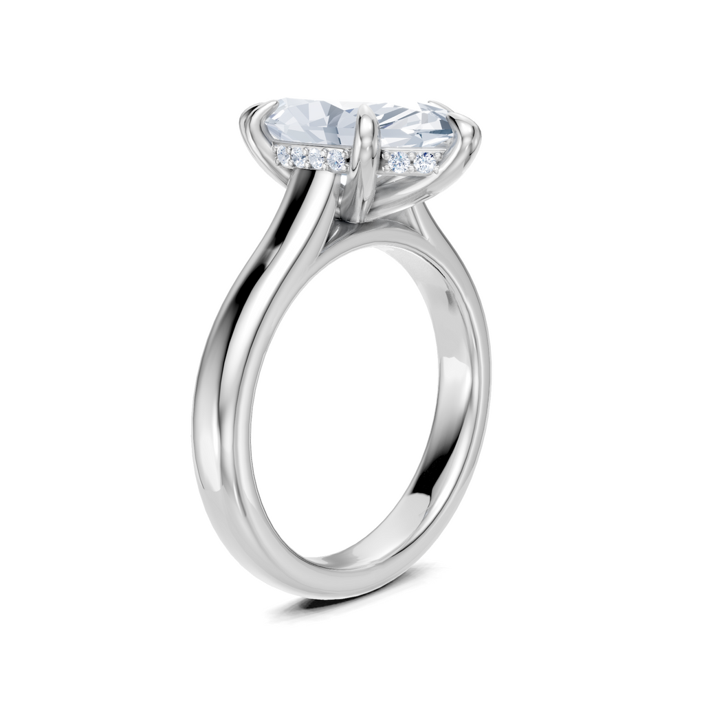 Image for Aurore Side Stone Engagement Ring | Platinum
