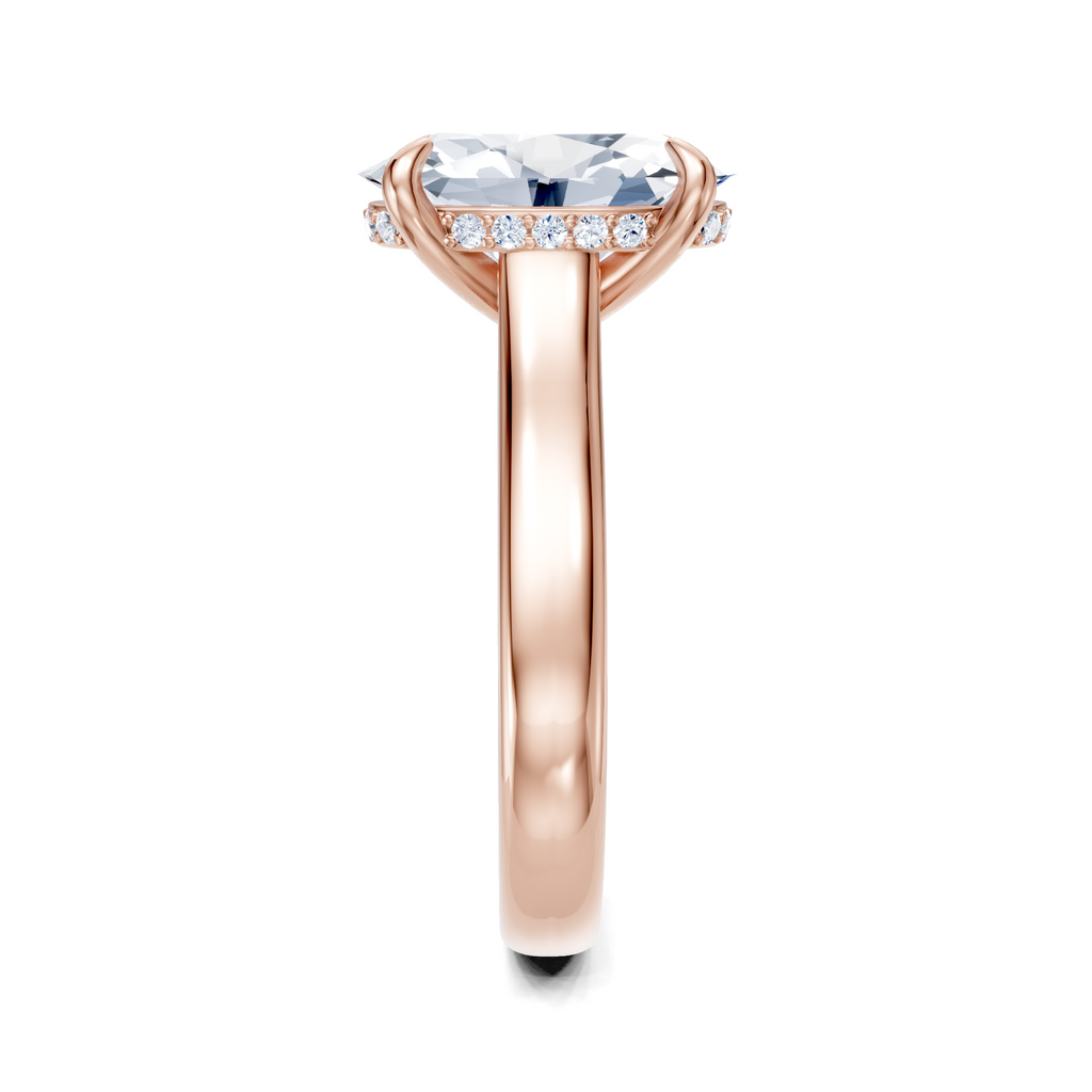 Image for Aurore Side Stone Engagement Ring | 14k Rose Gold
