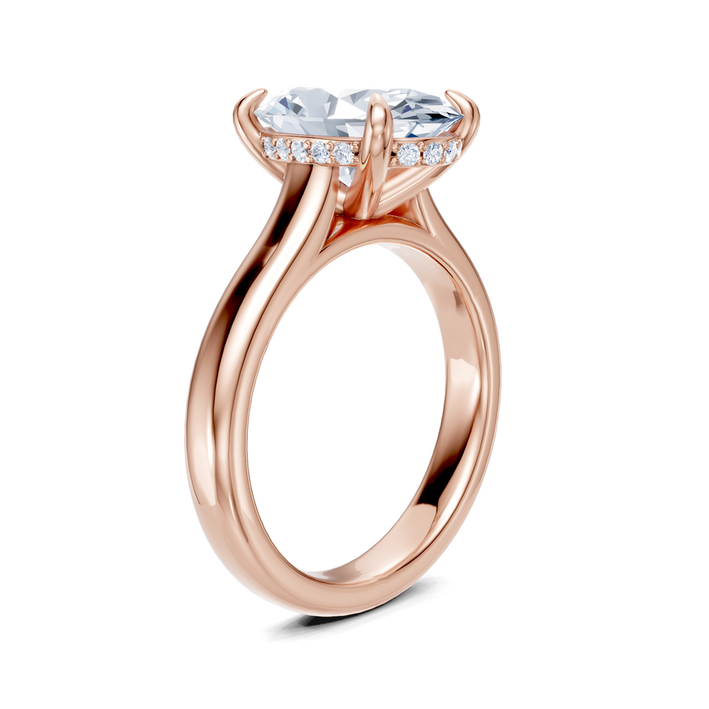 Image for Aurore Side Stone Engagement Ring | 14k Rose Gold