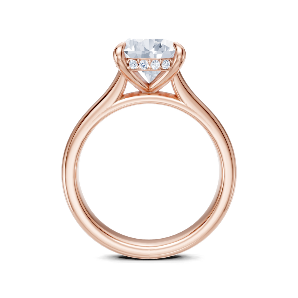 Image for Aurore Side Stone Engagement Ring | 18k Rose Gold