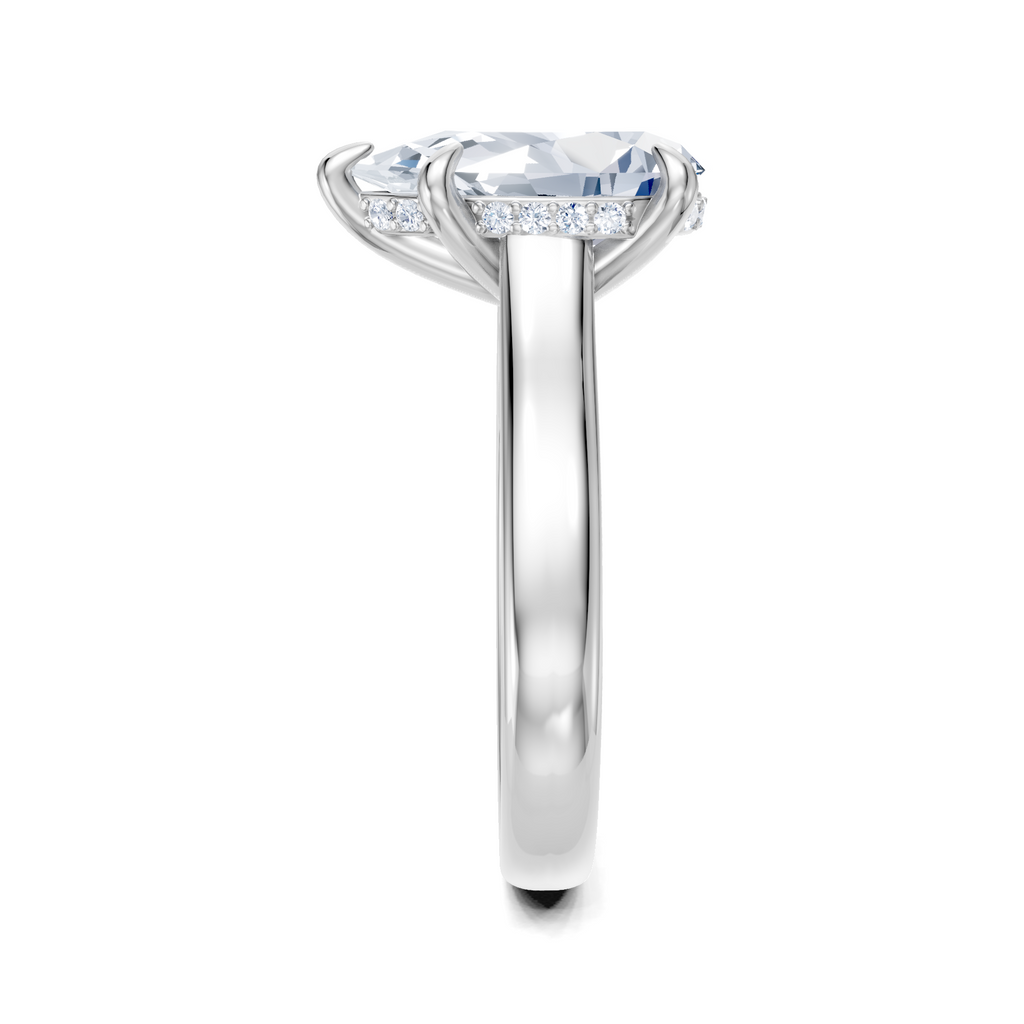 Image for Aurore Side Stone Engagement Ring | Platinum