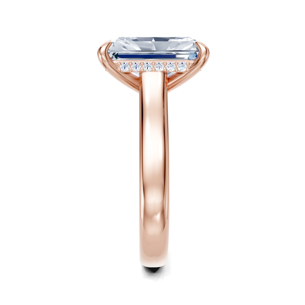 Image for Aurore Side Stone Engagement Ring | 18k Rose Gold