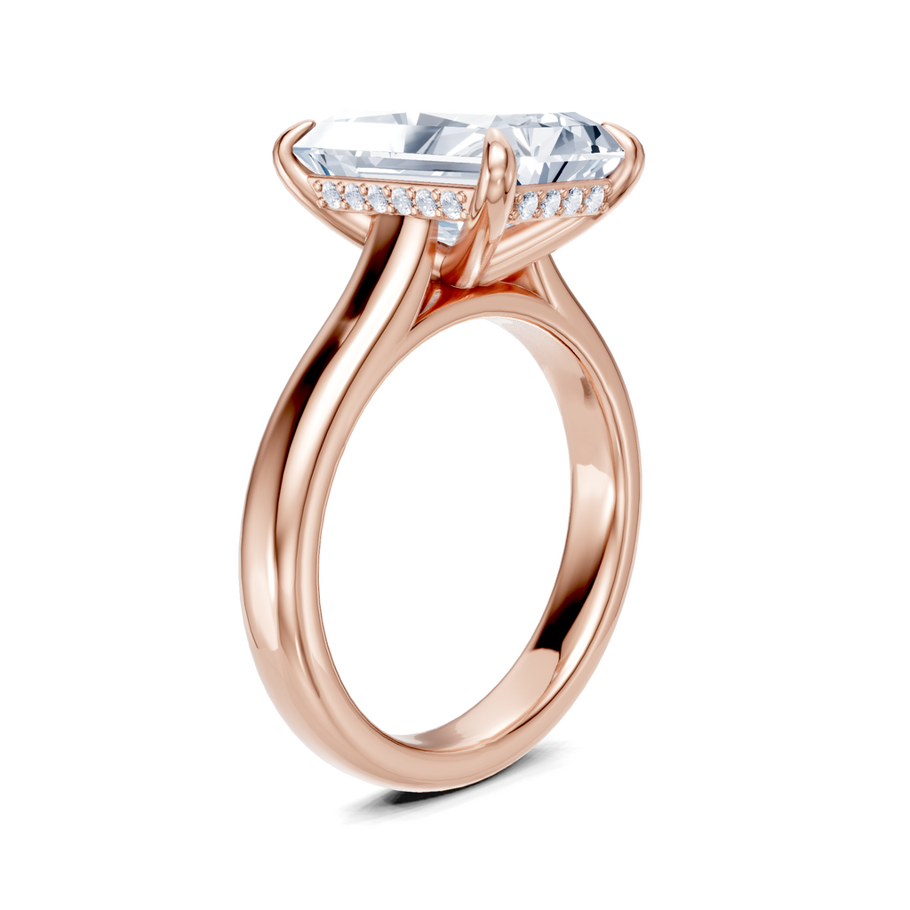 Image for Aurore Side Stone Engagement Ring | 18k Rose Gold