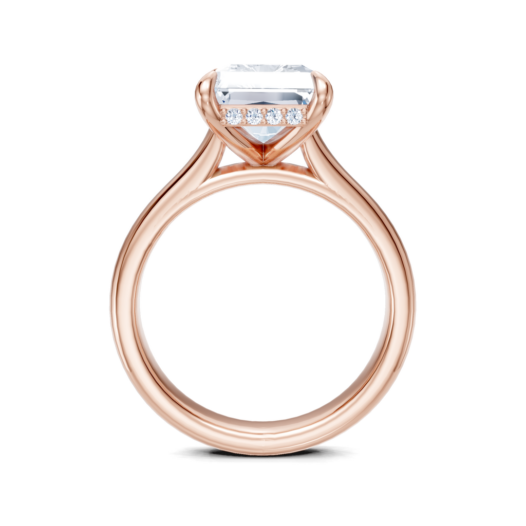 Image for Aurore Side Stone Engagement Ring | 18k Rose Gold