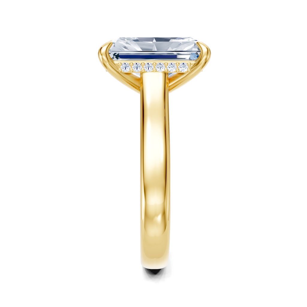 Image for Aurore Side Stone Engagement Ring | 14k Yellow Gold
