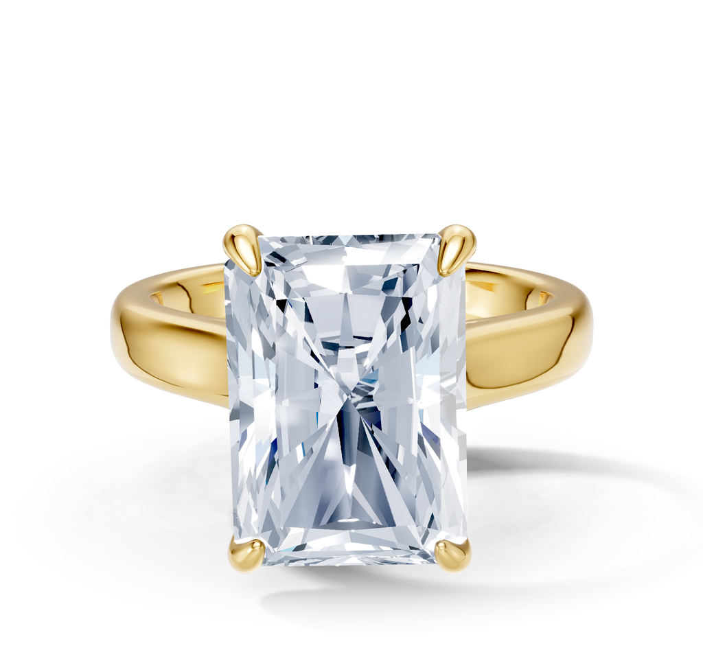 Image for Aurore Side Stone Engagement Ring | 18k Yellow Gold