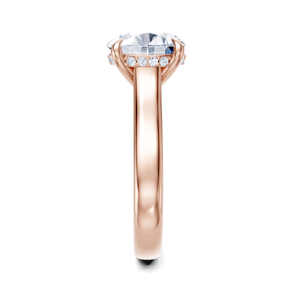 Image for Aurore Side Stone Engagement Ring | 18k Rose Gold