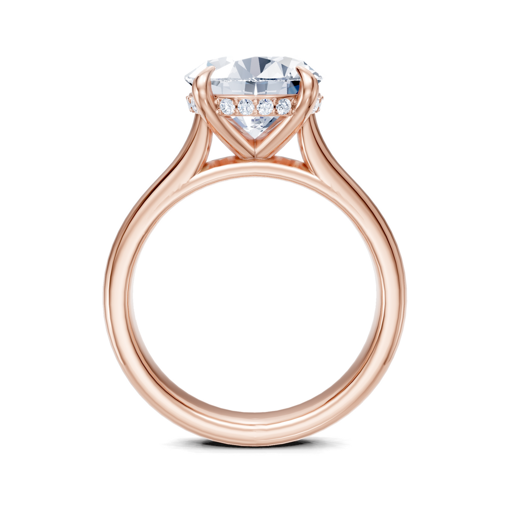 Image for Aurore Side Stone Engagement Ring | 14k Rose Gold