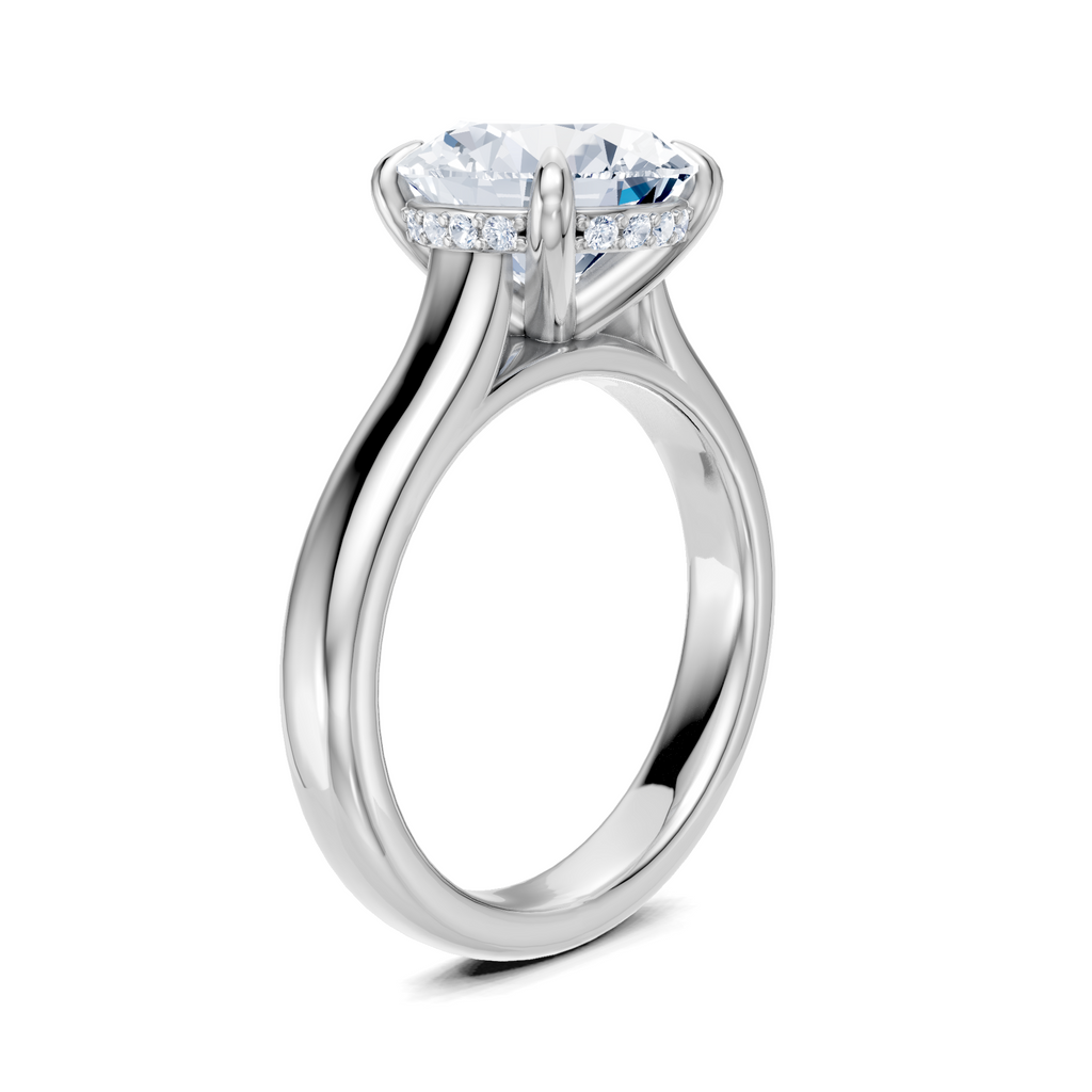 Image for Aurore Side Stone Engagement Ring | Platinum
