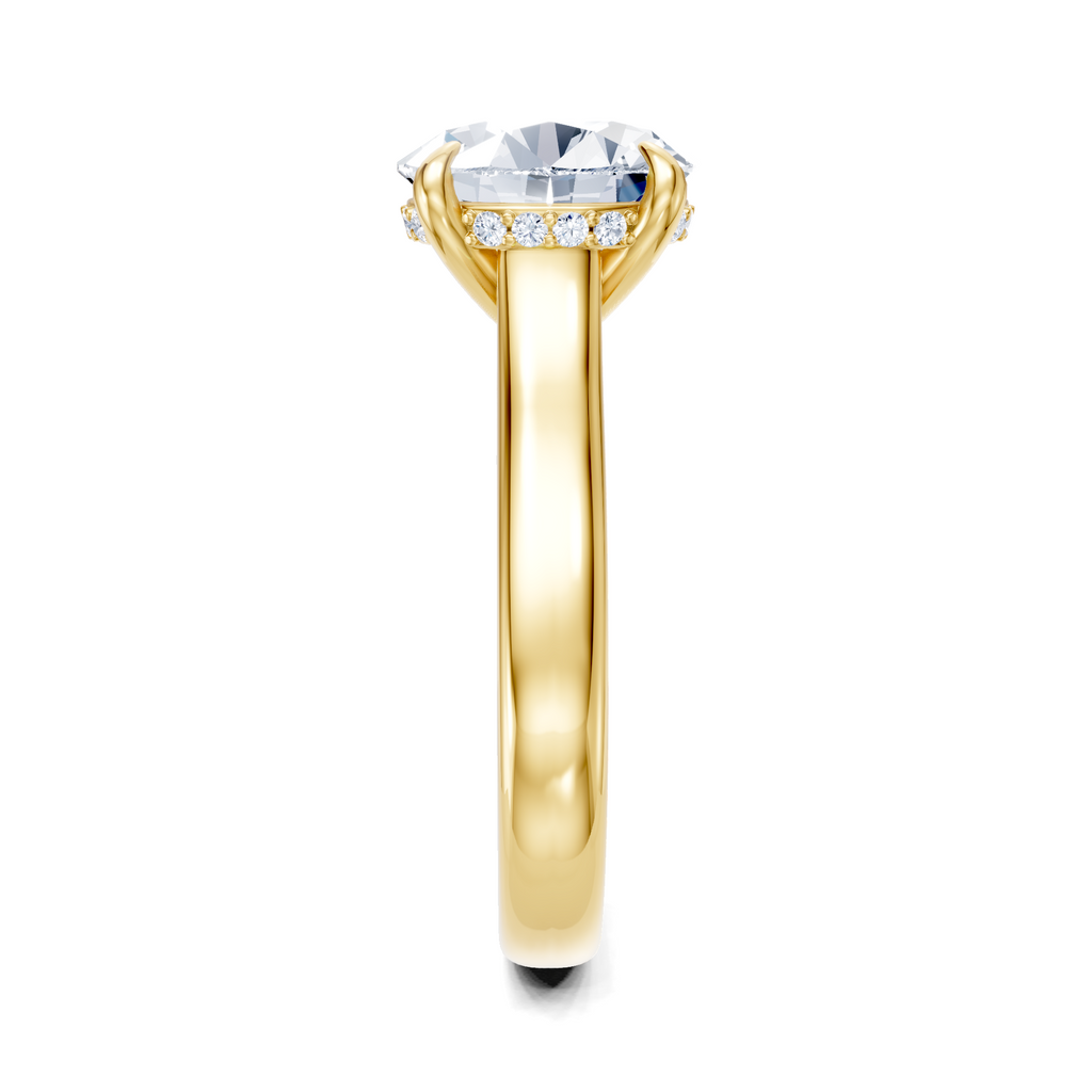 Image for Aurore Side Stone Engagement Ring | 18k Yellow Gold