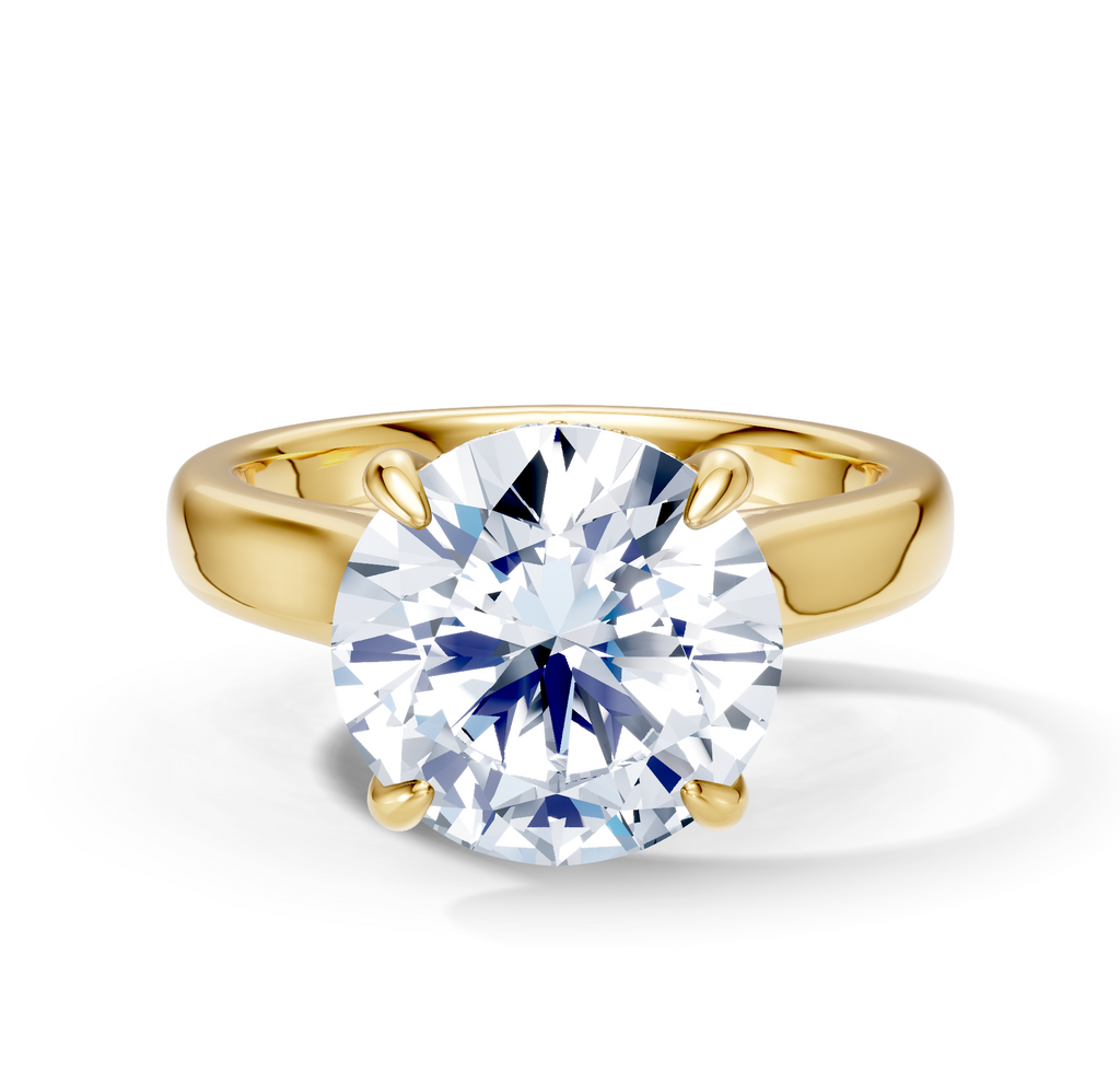 Image for Aurore Side Stone Engagement Ring | 14k Yellow Gold