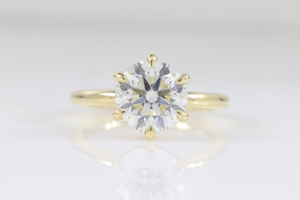 Hidden Halo | 2.54ct G-VS1 Round | 18k Yellow Gold