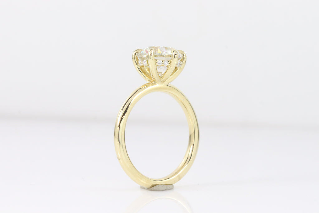 Hidden Halo | 2.54ct G-VS1 Round | 18k Yellow Gold