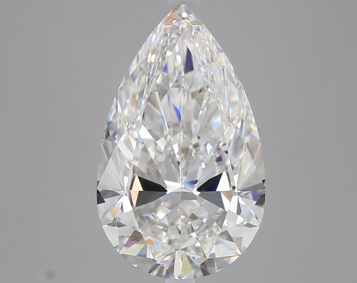 Sparkling pear-shaped lab-grown diamond, ethical and conflict-free for engagement rings