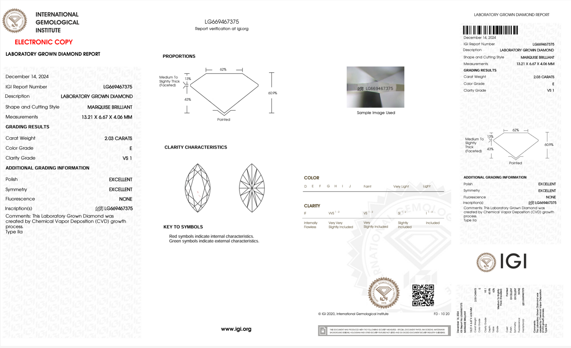 2.03ct E-VS1 Marquise