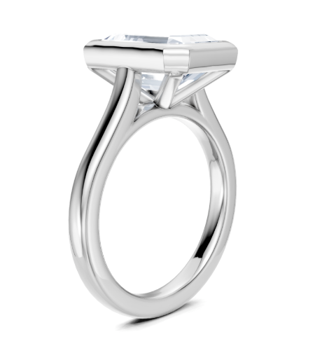 Gustavo L. Cathedral Bezel Set Engagement Ring