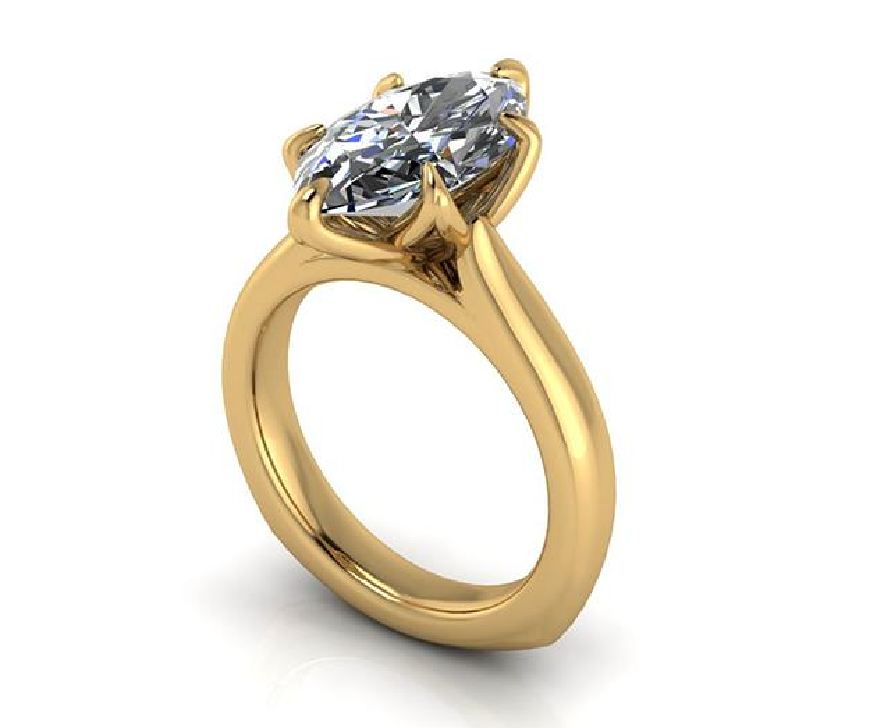 Elegant gold engagement ring with oval lab-grown diamond, ethical and sustainable choice