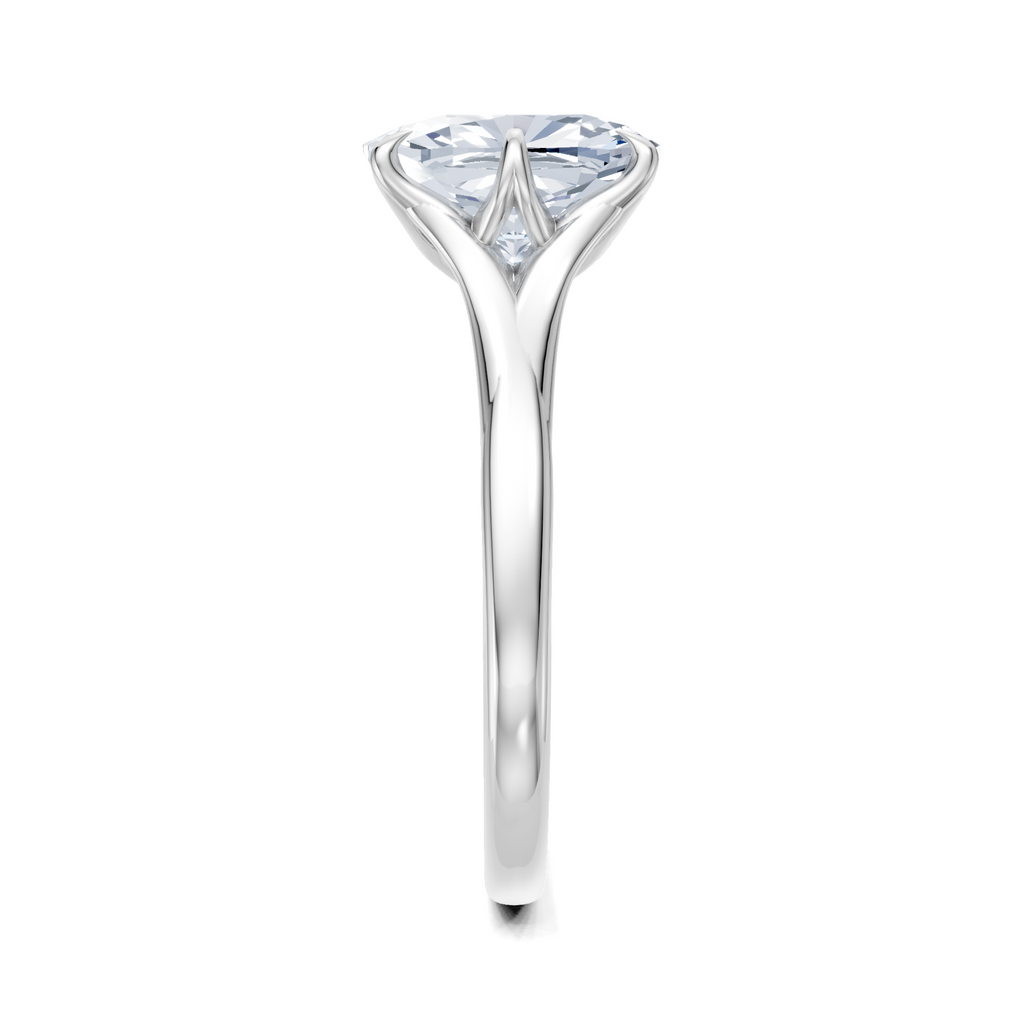 Image for Petale Solitaire Engagement Ring | 18k White Gold