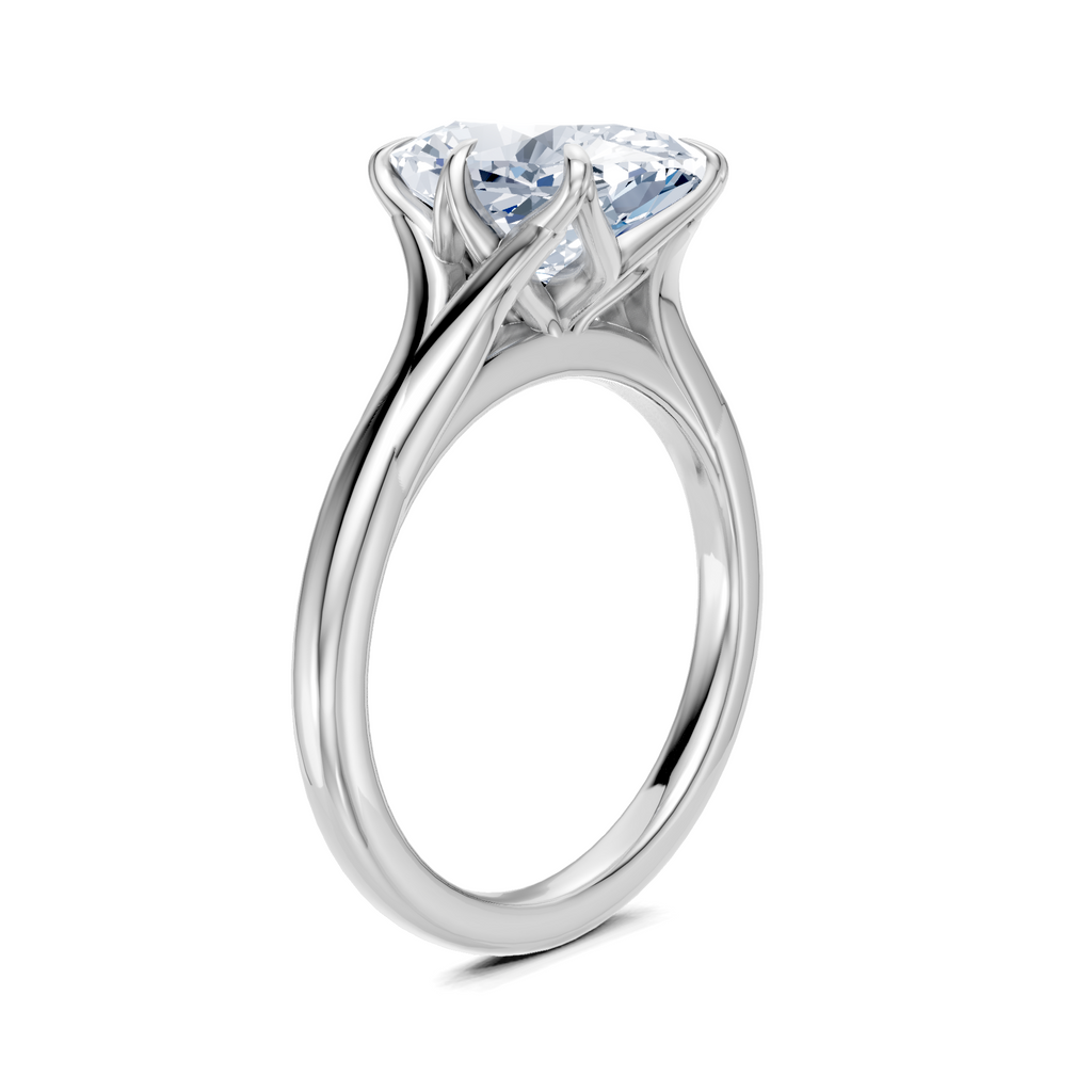 Image for Petale Solitaire Engagement Ring | 18k White Gold