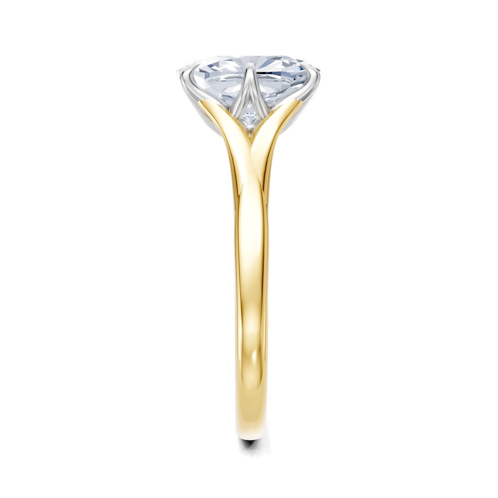 Image for Petale Solitaire Engagement Ring | 18k Two Tone