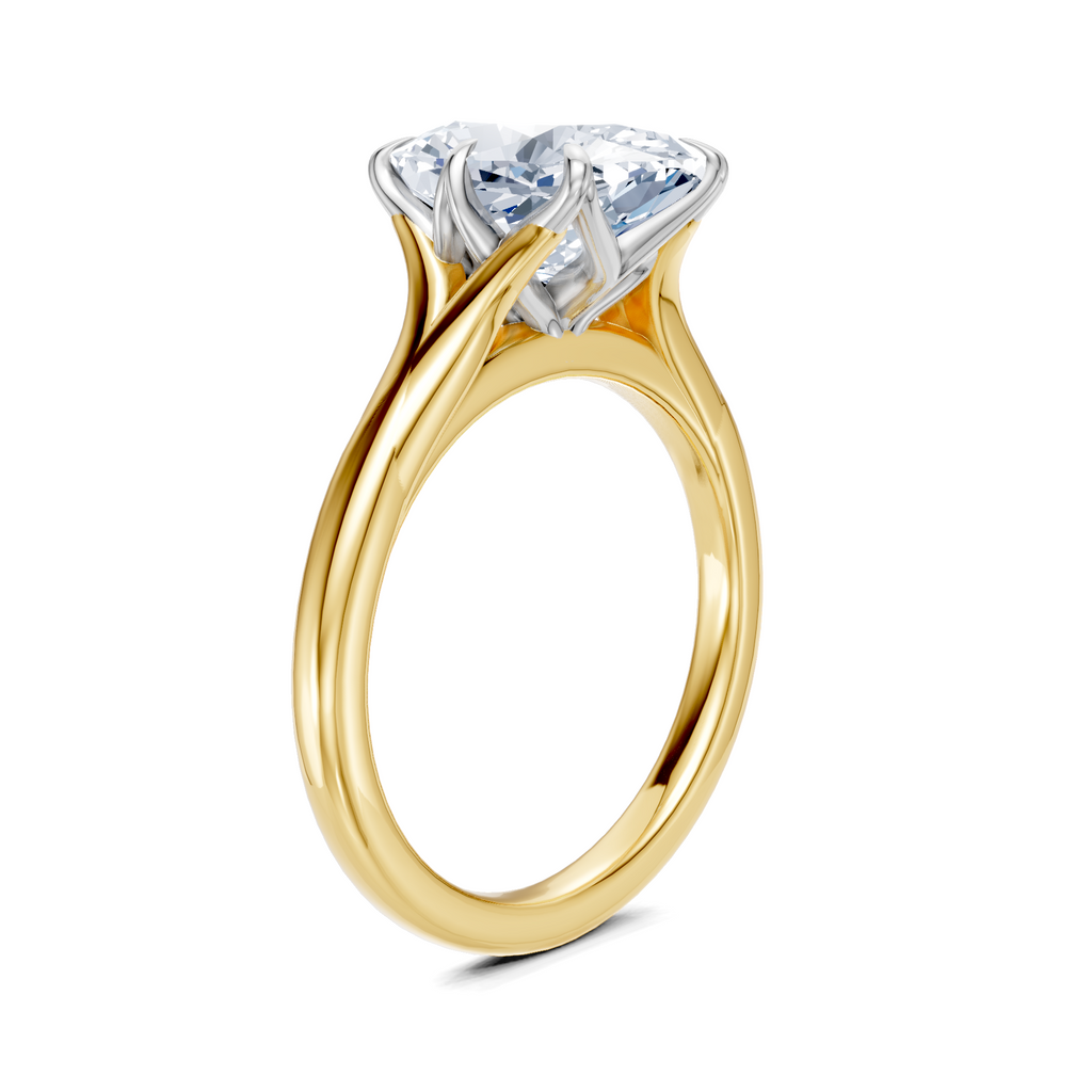 Image for Petale Solitaire Engagement Ring | 18k Two Tone