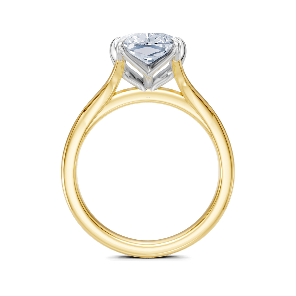 Image for Petale Solitaire Engagement Ring | 18k Two Tone