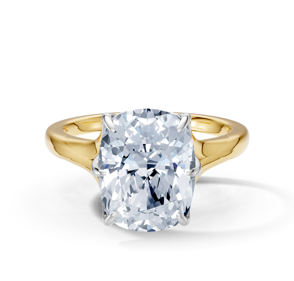 Image for Petale Solitaire Engagement Ring | 18k Two Tone