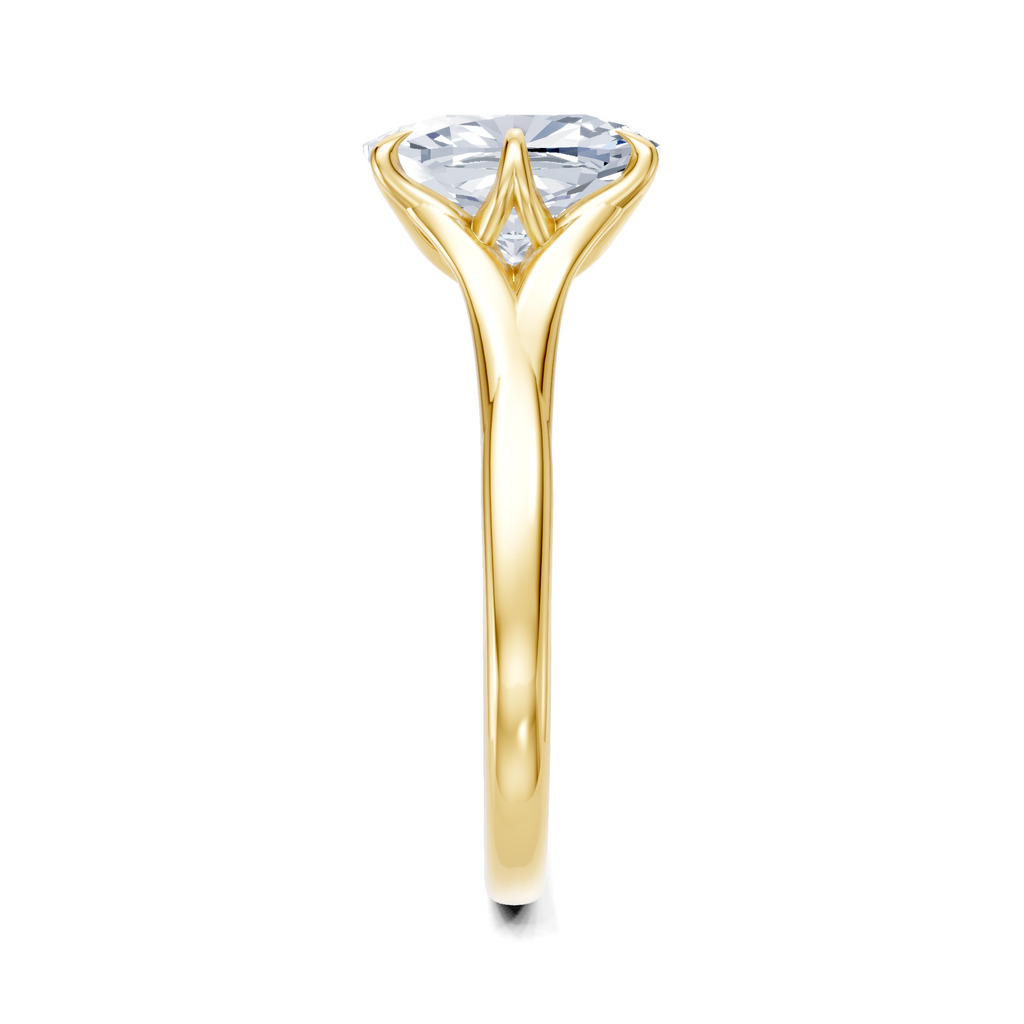 Image for Petale Solitaire Engagement Ring | 18k Yellow Gold