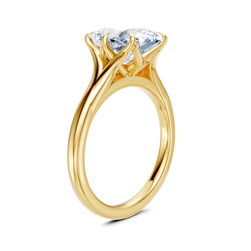 Image for Petale Solitaire Engagement Ring | 18k Yellow Gold
