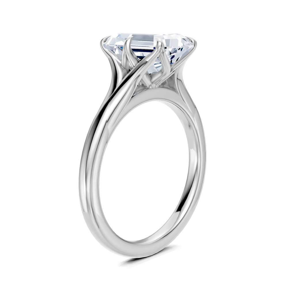 Image for Petale Solitaire Engagement Ring | 18k White Gold