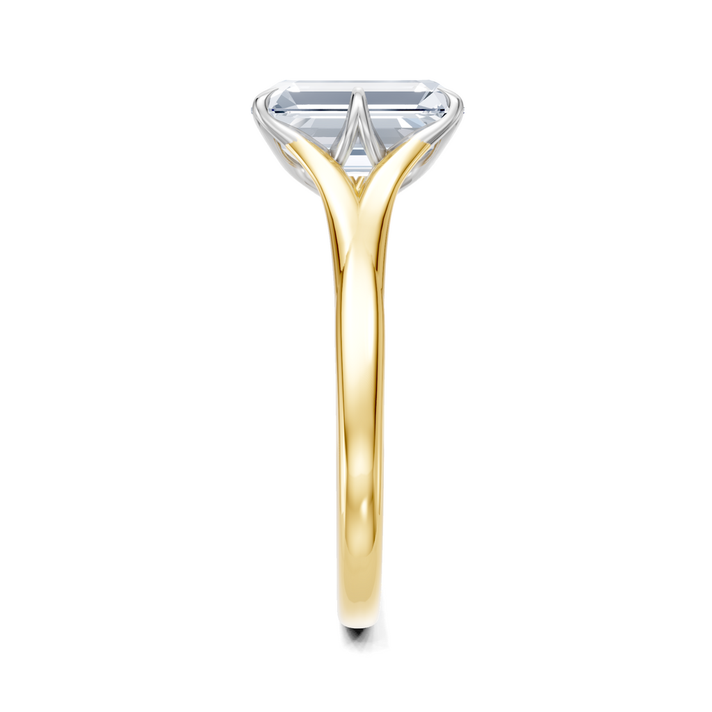 Image for Petale Solitaire Engagement Ring | 18k Two Tone