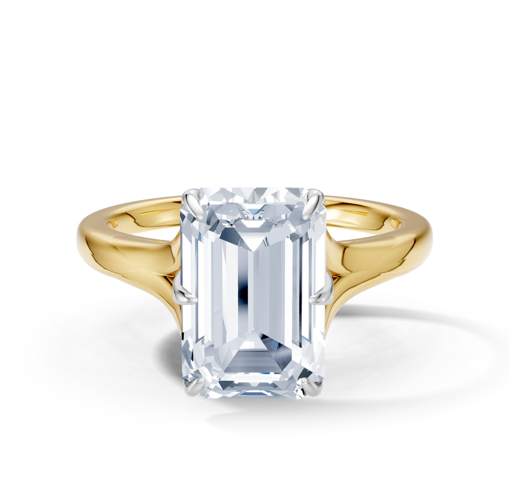 Image for Petale Solitaire Engagement Ring | 18k Two Tone