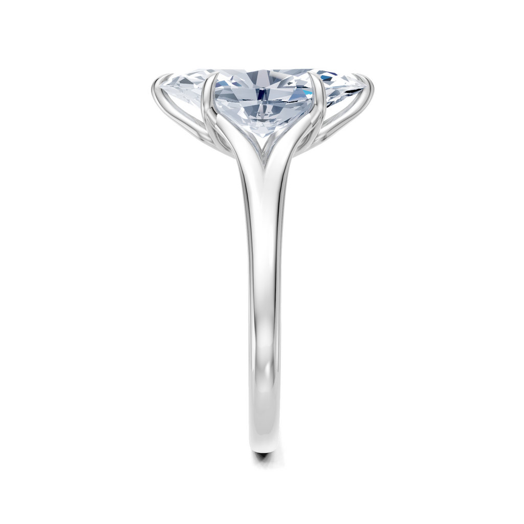 Image for Petale Solitaire Engagement Ring | 18k White Gold