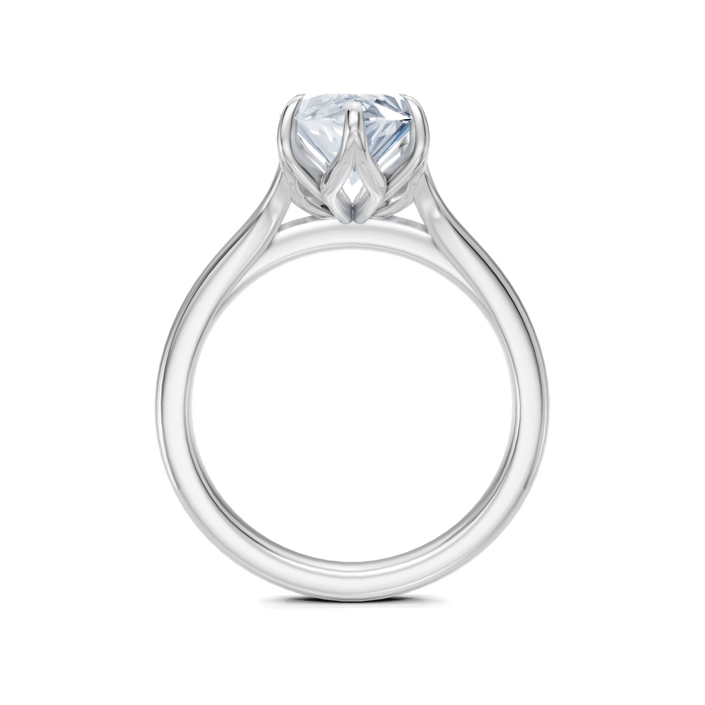 Image for Petale Solitaire Engagement Ring | 18k White Gold