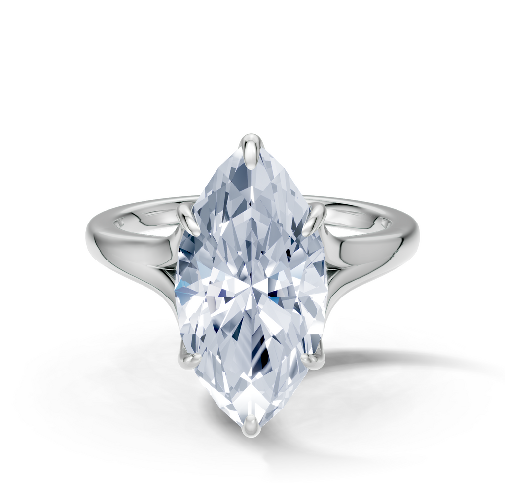 Image for Petale Solitaire Engagement Ring | 18k White Gold