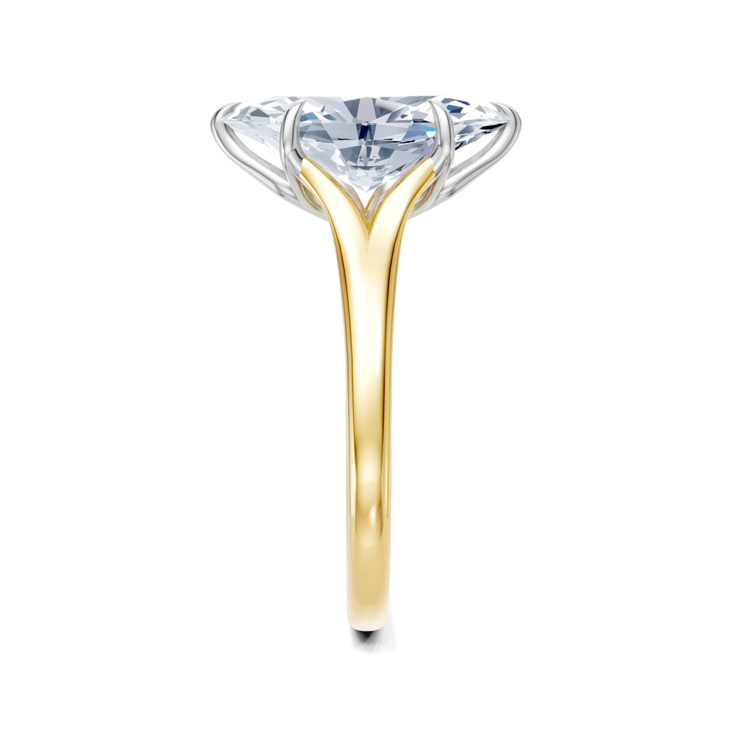 Image for Petale Solitaire Engagement Ring | 18k Two Tone
