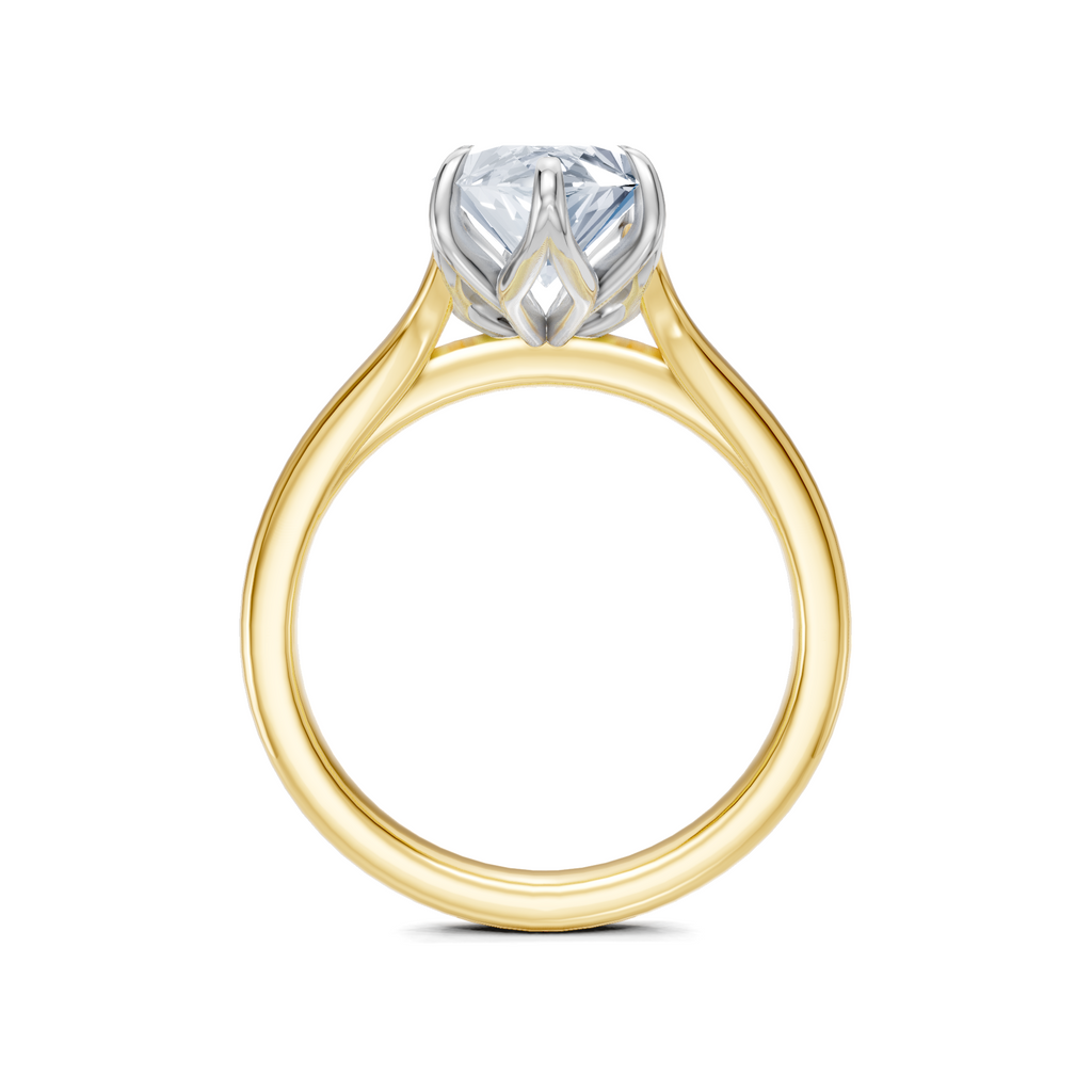 Image for Petale Solitaire Engagement Ring | 18k Two Tone