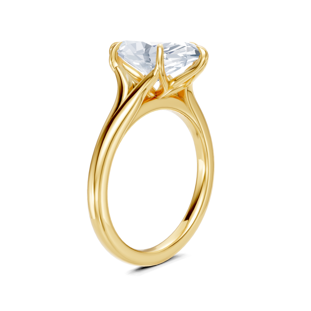 Image for Petale Solitaire Engagement Ring | 18k Yellow Gold