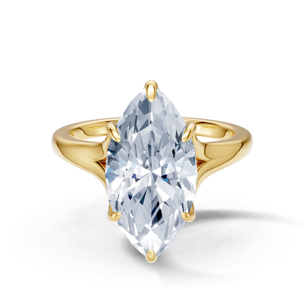 Image for Petale Solitaire Engagement Ring | 18k Yellow Gold
