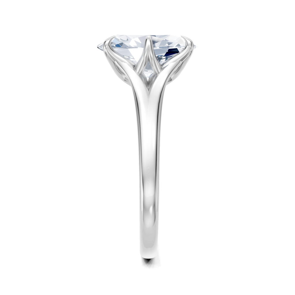 Image for Petale Solitaire Engagement Ring | 18k White Gold