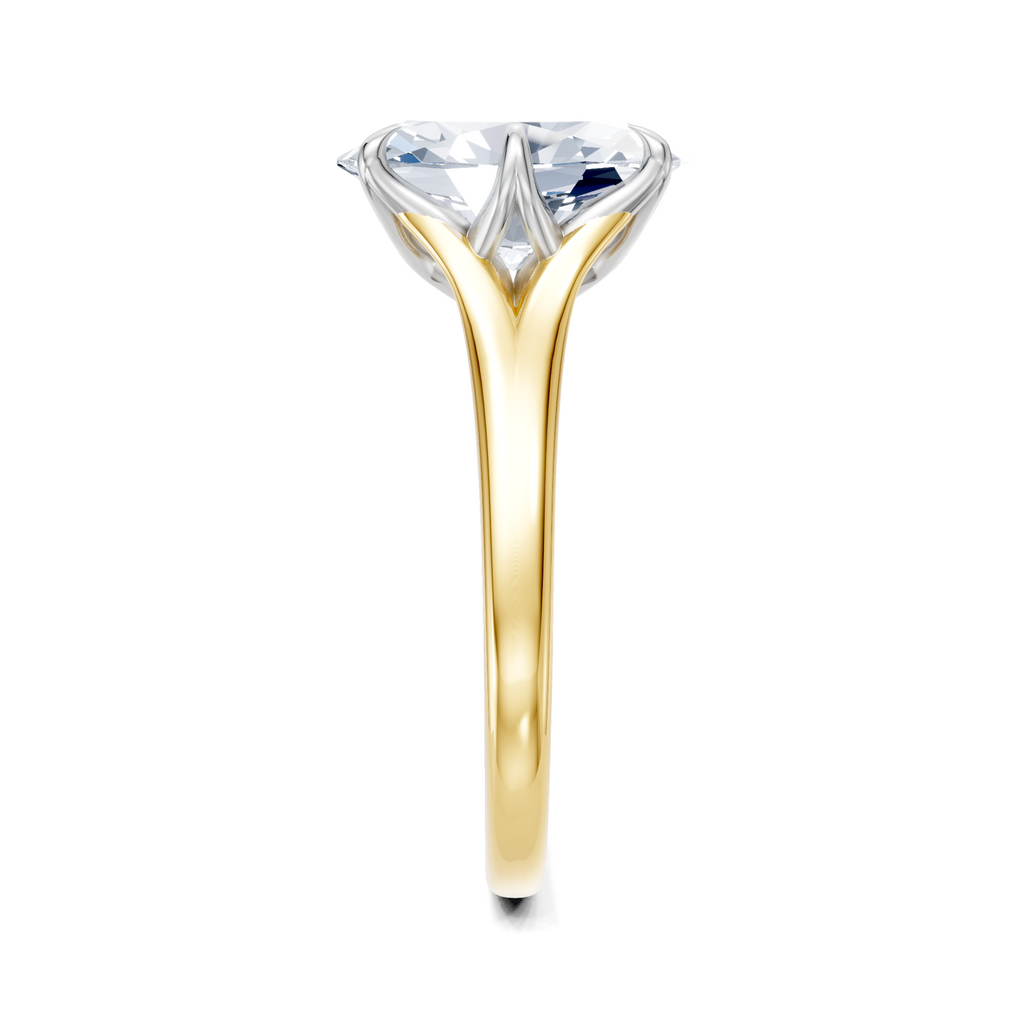 Image for Petale Solitaire Engagement Ring | 18k Two Tone