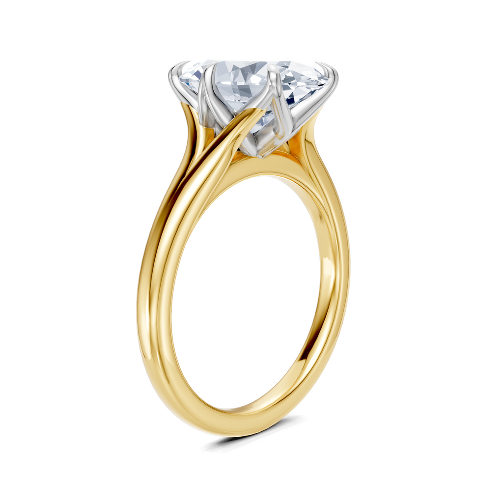 Image for Petale Solitaire Engagement Ring | 18k Two Tone