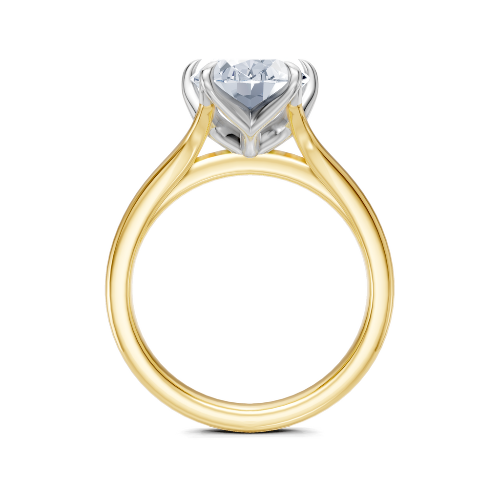 Image for Petale Solitaire Engagement Ring | 18k Two Tone