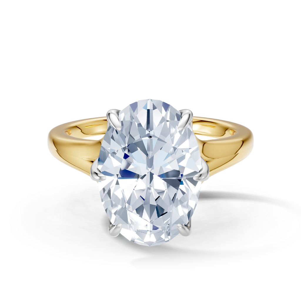 Image for Petale Solitaire Engagement Ring | 18k Two Tone