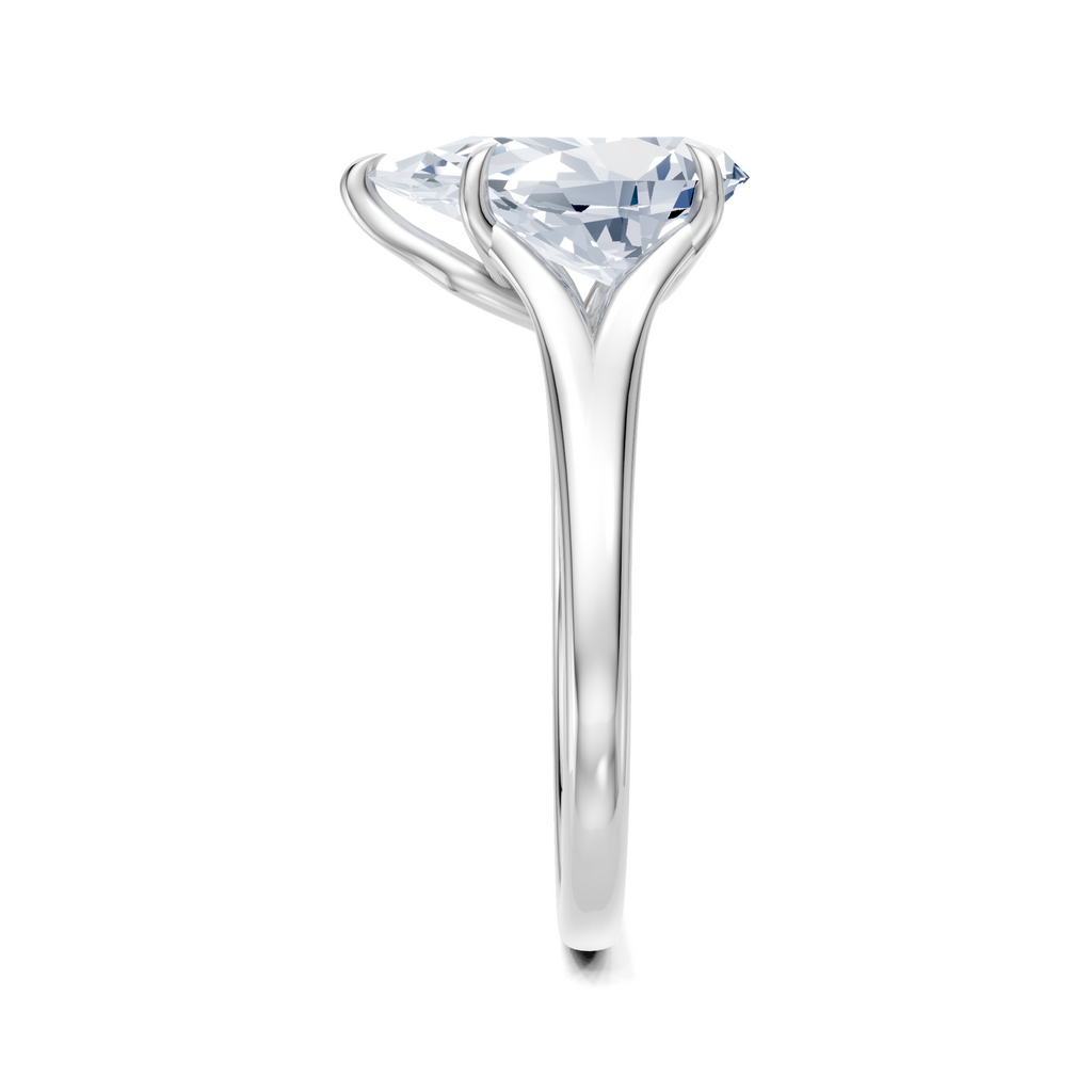 Image for Petale Solitaire Engagement Ring | 18k White Gold
